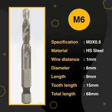 Load image into Gallery viewer, Thread Tap Drill Bits Set