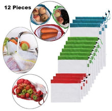 Load image into Gallery viewer, Zero-Waste Reusable Produce Bags - 12pcs
