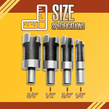 Load image into Gallery viewer, Plug Cutter Drill Bit Set Power Tool (4pcs)