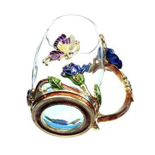 Load image into Gallery viewer, Handmade Enamel Butterfly Rose Cup (Various Designs)