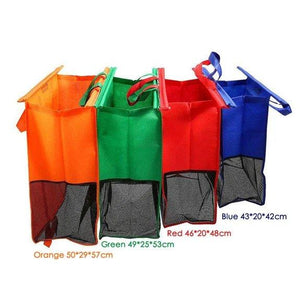 4-In-1 Reusable Grocery Bag And Shopping Cart Bags