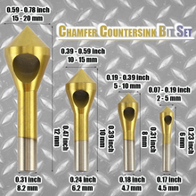 Load image into Gallery viewer, Chamfer Countersink Bit Set
