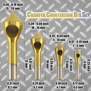 Chamfer Countersink Bit Set